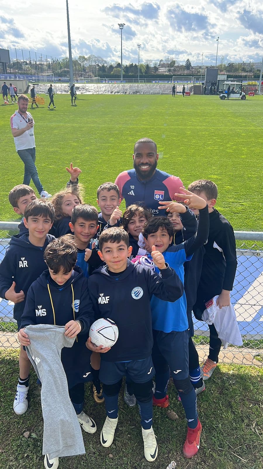 Athletico players at Olympique Lyonnais